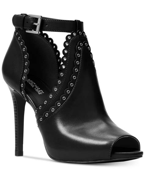 michael kors jessie leather open toe bootie|Jessie Leather Open.